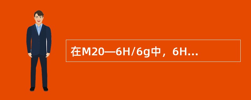 在M20—6H/6g中，6H表示（E）公差代号，6g表示（）代号。
