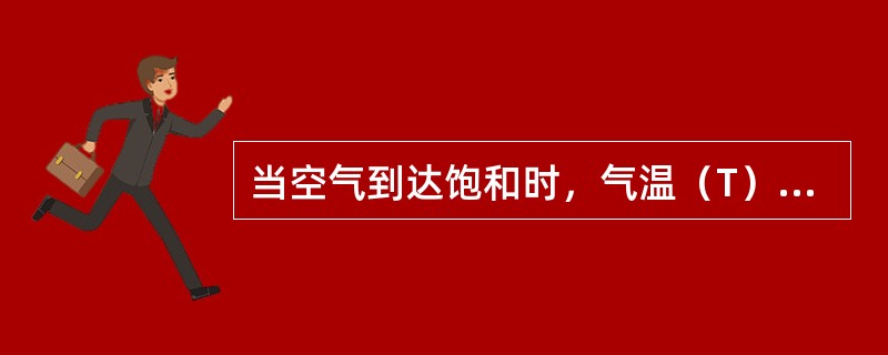 当空气到达饱和时，气温（T）与露点（Td）的近似关系是（）。