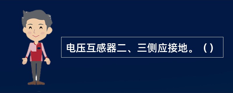 电压互感器二、三侧应接地。（）