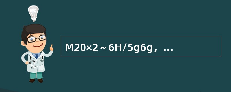 M20×2～6H/5g6g，其中5g表示外螺纹中径公差带代号，6g表示外螺纹顶径