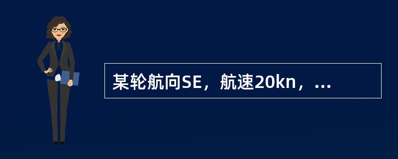 某轮航向SE，航速20kn，测得视风向为正南，风速为14m/s，其真风为（）。