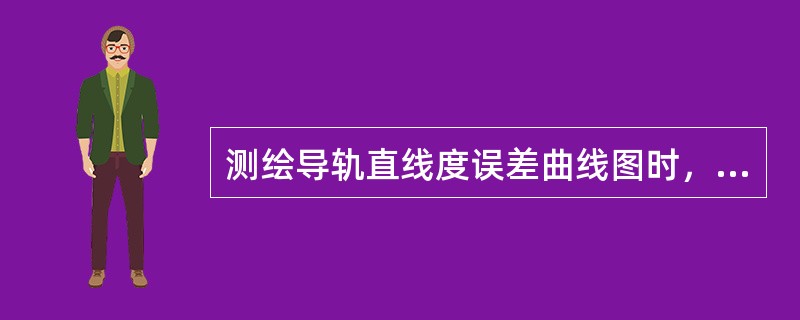 测绘导轨直线度误差曲线图时，测量中依次移动水平仪垫铁，根据测量值，即可绘出曲线图