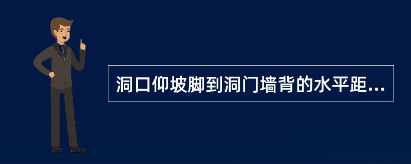 洞口仰坡脚到洞门墙背的水平距离不应小于（）m。