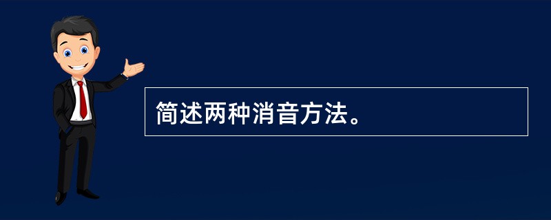 简述两种消音方法。