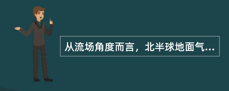 从流场角度而言，北半球地面气旋是（）。