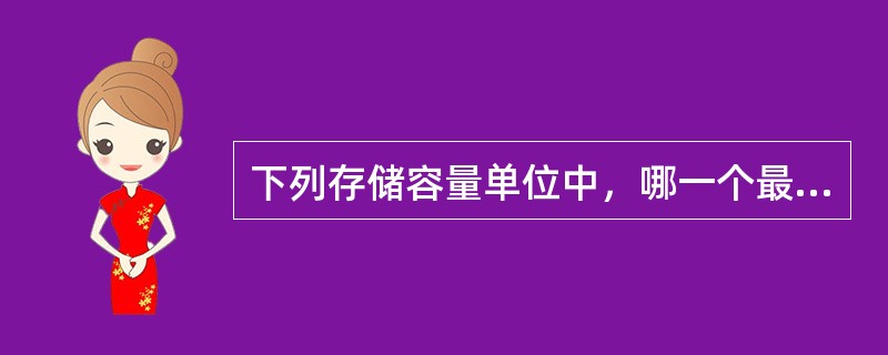 下列存储容量单位中，哪一个最大（）