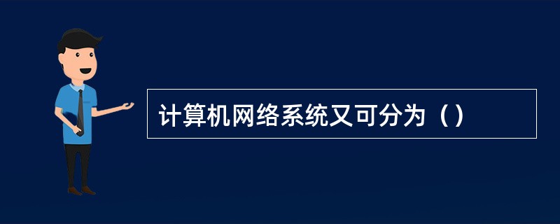 计算机网络系统又可分为（）