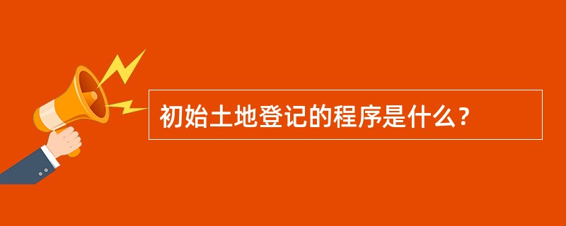 初始土地登记的程序是什么？