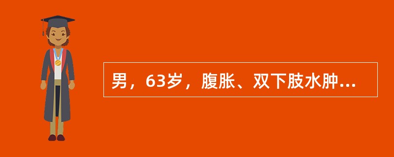 男，63岁，腹胀、双下肢水肿、乏力、食欲缺乏，结合图像，最可能的诊断是（）