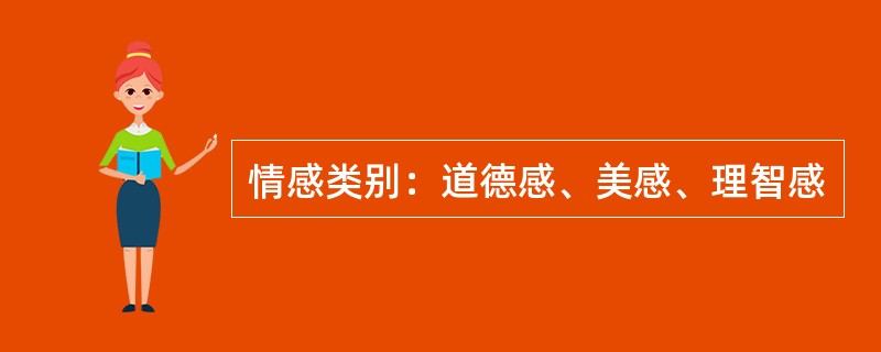 情感类别：道德感、美感、理智感