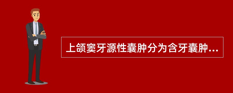 上颌窦牙源性囊肿分为含牙囊肿和牙根囊肿两种。