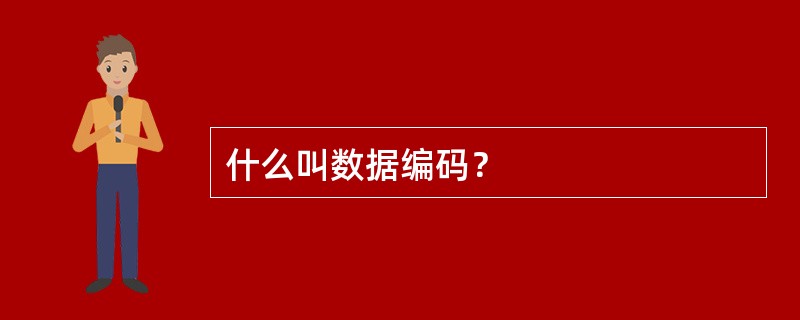 什么叫数据编码？