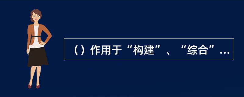 （）作用于“构建”、“综合”阶段，即认知过程的深加工阶段。