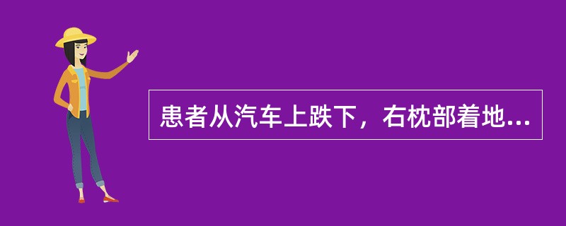 患者从汽车上跌下，右枕部着地，伤后出现进行性意识障碍，瞳孔左>右，最大可能是（）