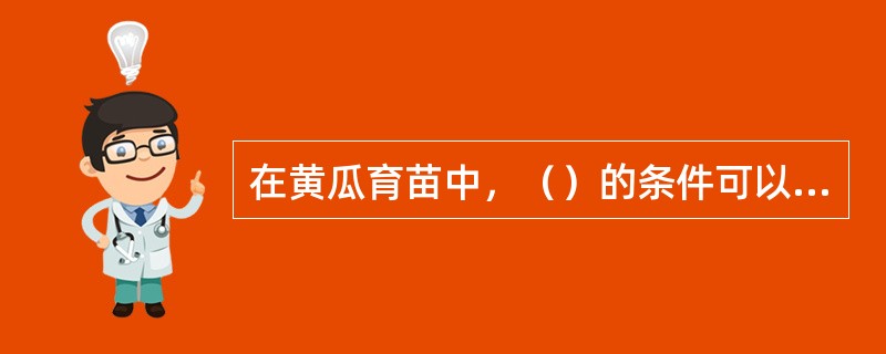 在黄瓜育苗中，（）的条件可以促进花芽分化和雌花数量的增加。