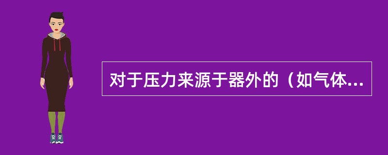 对于压力来源于器外的（如气体压缩机）压力容器，容器超压大多是由于（）引起的。