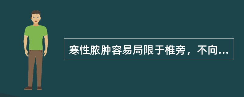 寒性脓肿容易局限于椎旁，不向远处流注的是下述哪个部位的结核（）。