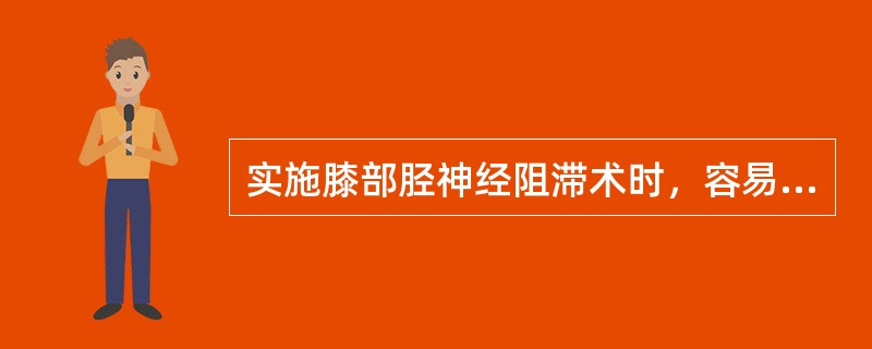 实施膝部胫神经阻滞术时，容易损伤的血管是（）