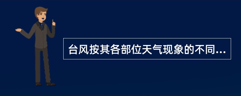 台风按其各部位天气现象的不同，可分为（）个区域。