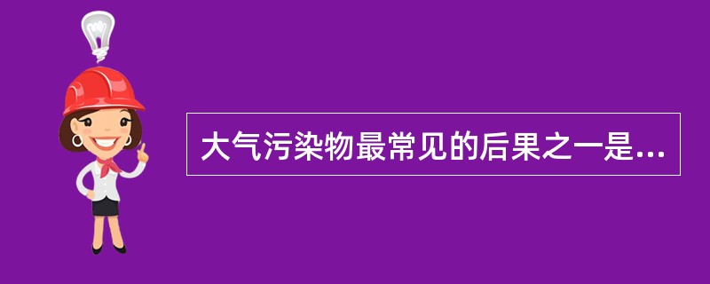 大气污染物最常见的后果之一是大气能见度的降低。但并非所有大气污染物都对大气能见度