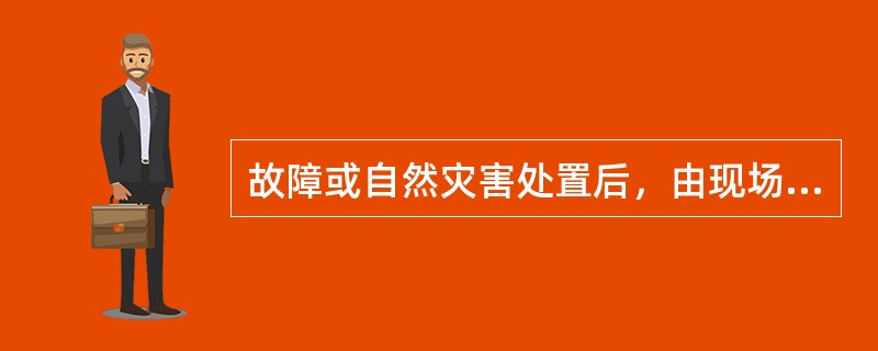 故障或自然灾害处置后，由现场（）确定放行列车条件。