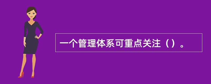 一个管理体系可重点关注（）。