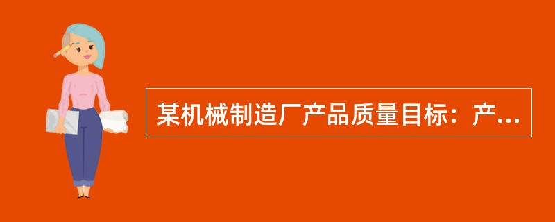 某机械制造厂产品质量目标：产品一次交验合格率100%；出厂合格率100%；采购产