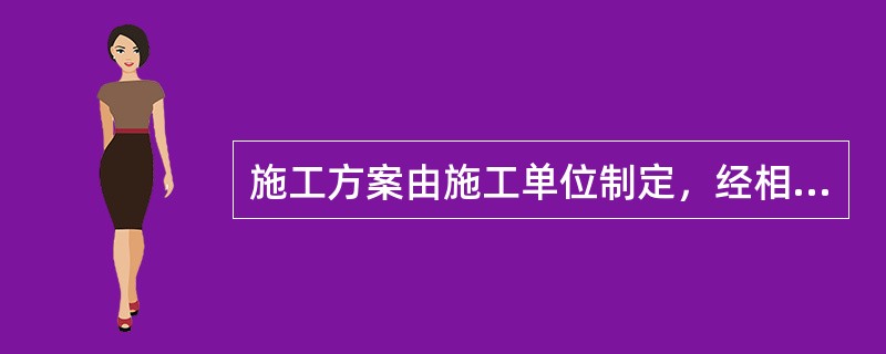 施工方案由施工单位制定，经相关设备管理单位会签后，上报铁路局主管业务处，其中，建
