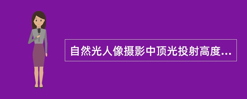 自然光人像摄影中顶光投射高度可取得（）的画面效果。