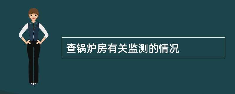 查锅炉房有关监测的情况