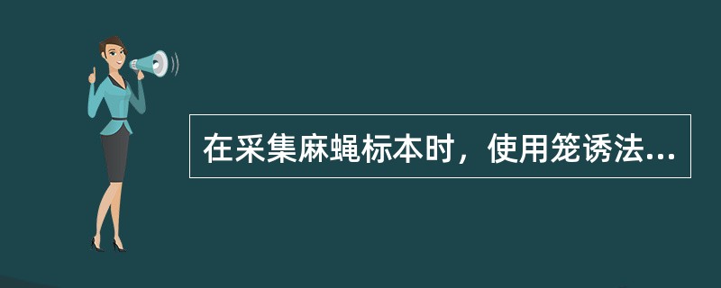 在采集麻蝇标本时，使用笼诱法诱捕以（）诱饵