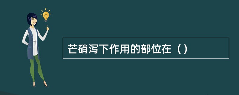 芒硝泻下作用的部位在（）