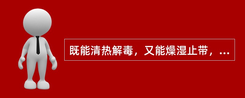 既能清热解毒，又能燥湿止带，清肝明目的药物是（）