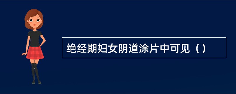 绝经期妇女阴道涂片中可见（）