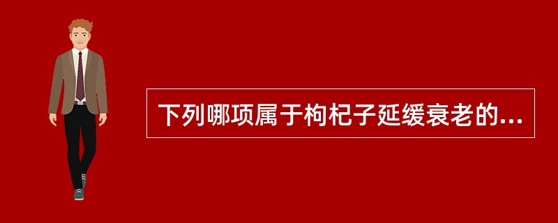 下列哪项属于枸杞子延缓衰老的作用（）