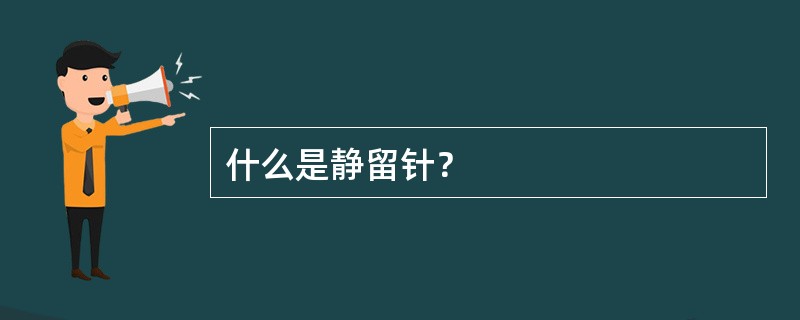 什么是静留针？