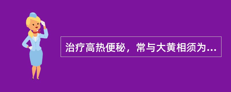 治疗高热便秘，常与大黄相须为用的药物是（）