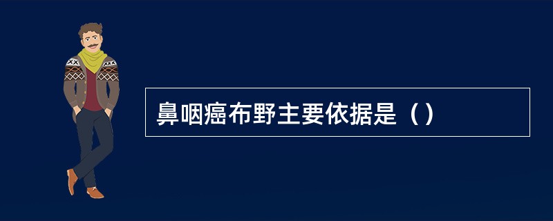 鼻咽癌布野主要依据是（）
