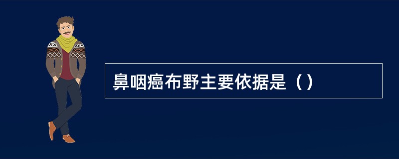 鼻咽癌布野主要依据是（）