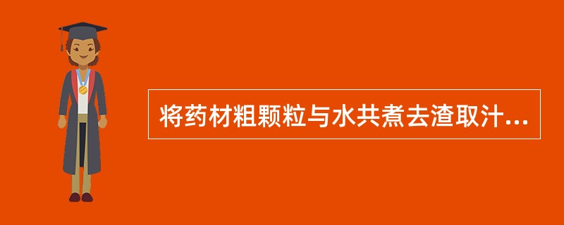 将药材粗颗粒与水共煮去渣取汁而制成的液体药剂是（）