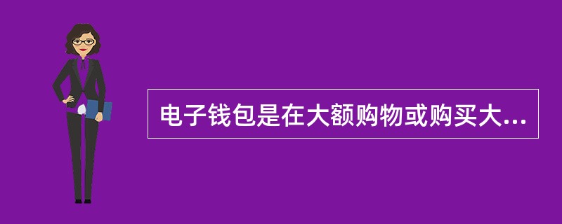 电子钱包是在大额购物或购买大件商品时常用的新式钱包。（）