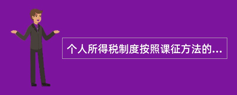 个人所得税制度按照课征方法的不同可以分为三类，分别是分类所得税制，综合所得税制和