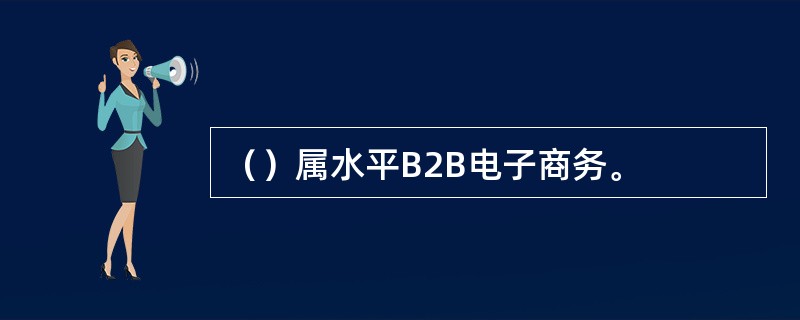 （）属水平B2B电子商务。