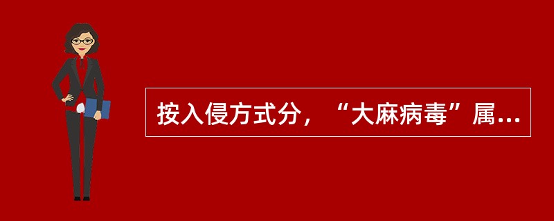按入侵方式分，“大麻病毒”属于（）。