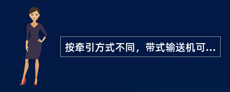 按牵引方式不同，带式输送机可分为滚筒驱动和钢丝绳牵引两类。