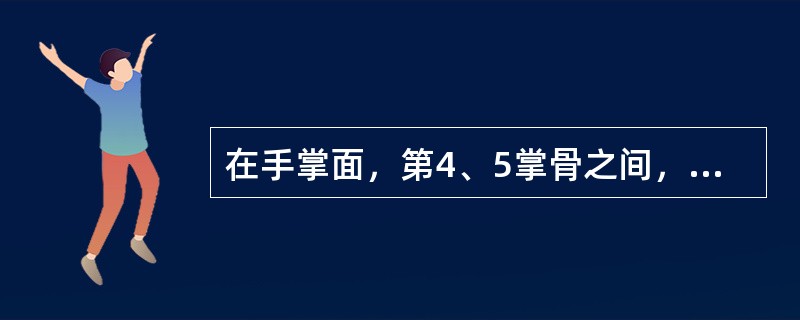 在手掌面，第4、5掌骨之间，握拳时当小指尖处的腧穴是（）