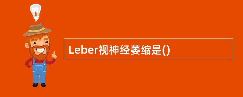 Leber视神经萎缩是()