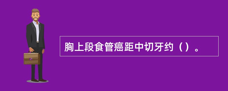 胸上段食管癌距中切牙约（）。