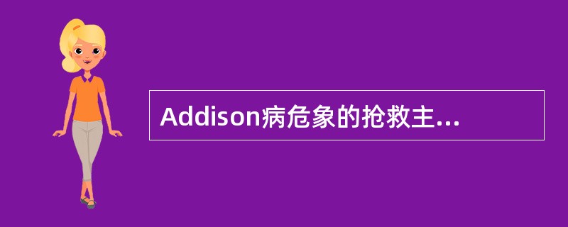 Addison病危象的抢救主要措施是（）