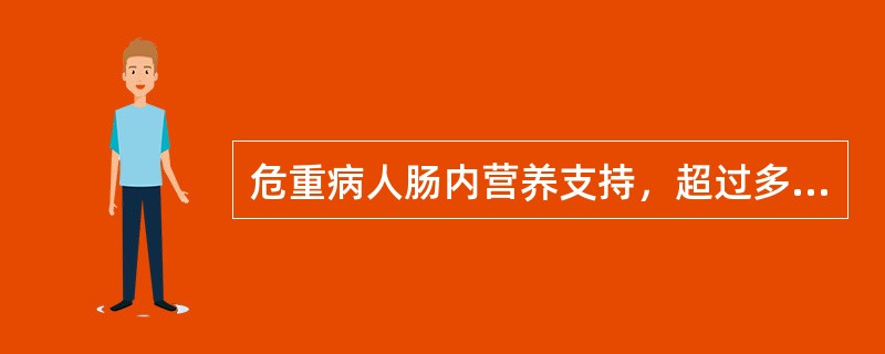 危重病人肠内营养支持，超过多长时间需要胃肠造口（）